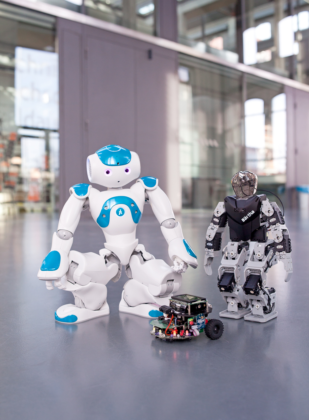 Die Roboter-Familie: NAO, Nibo2 und der Bioloid-Roboter