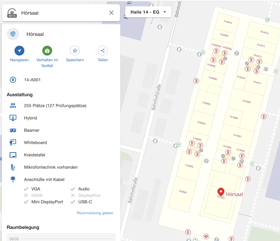 Kartendienst - Raumsuche